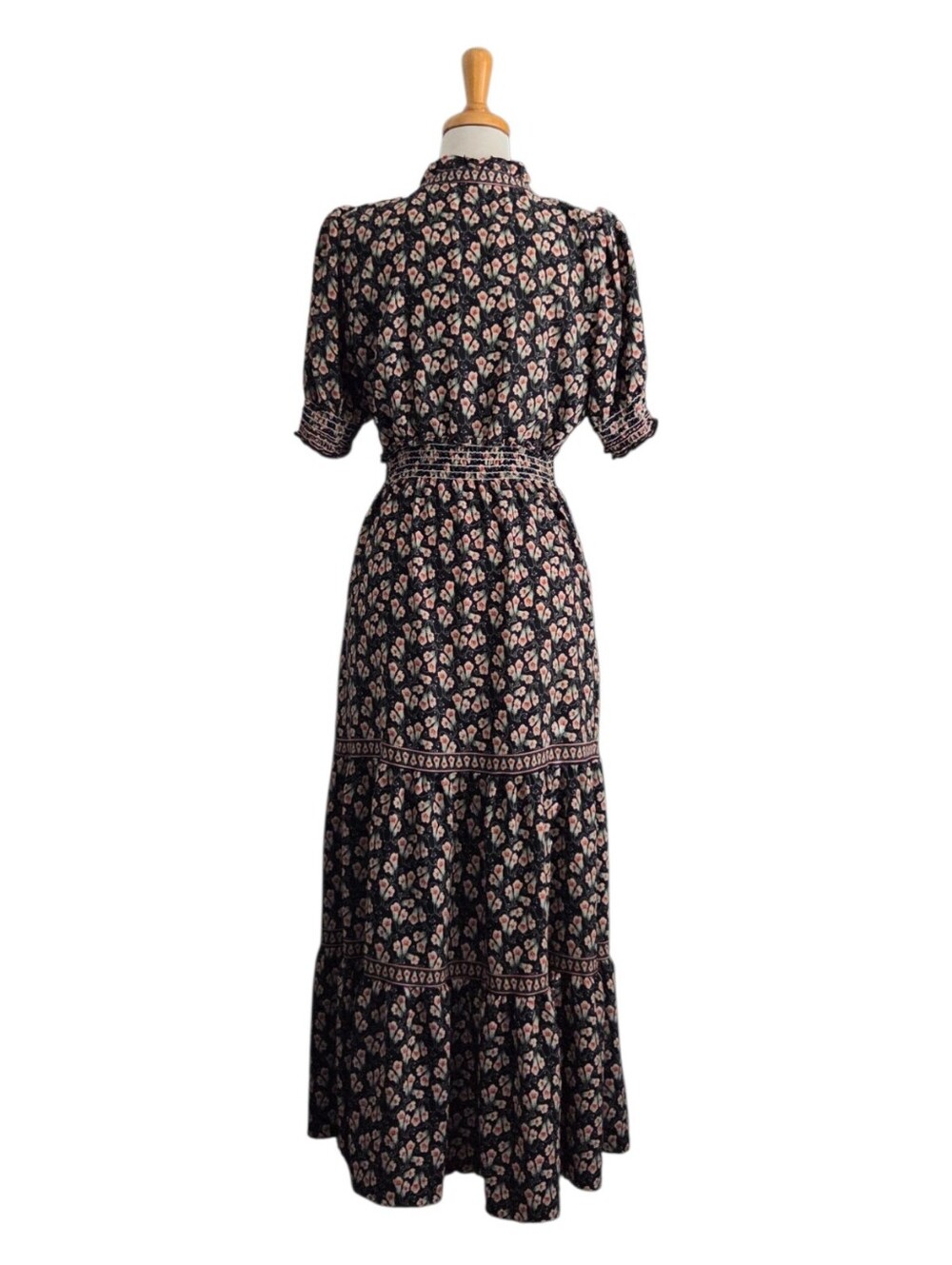 Max Studio Floral Maxi Dress Women's Size L Folkloric Bohemian - Picture 6 of 10